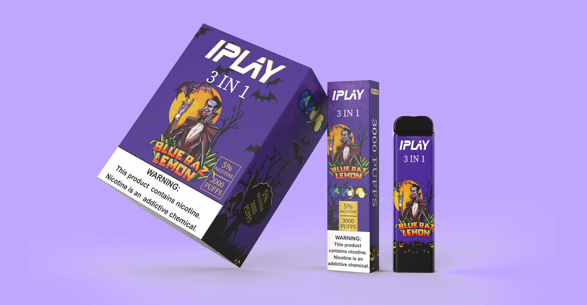 IPLAY 3 IN 1 DISPOSABLE VAPE - PACKAGE