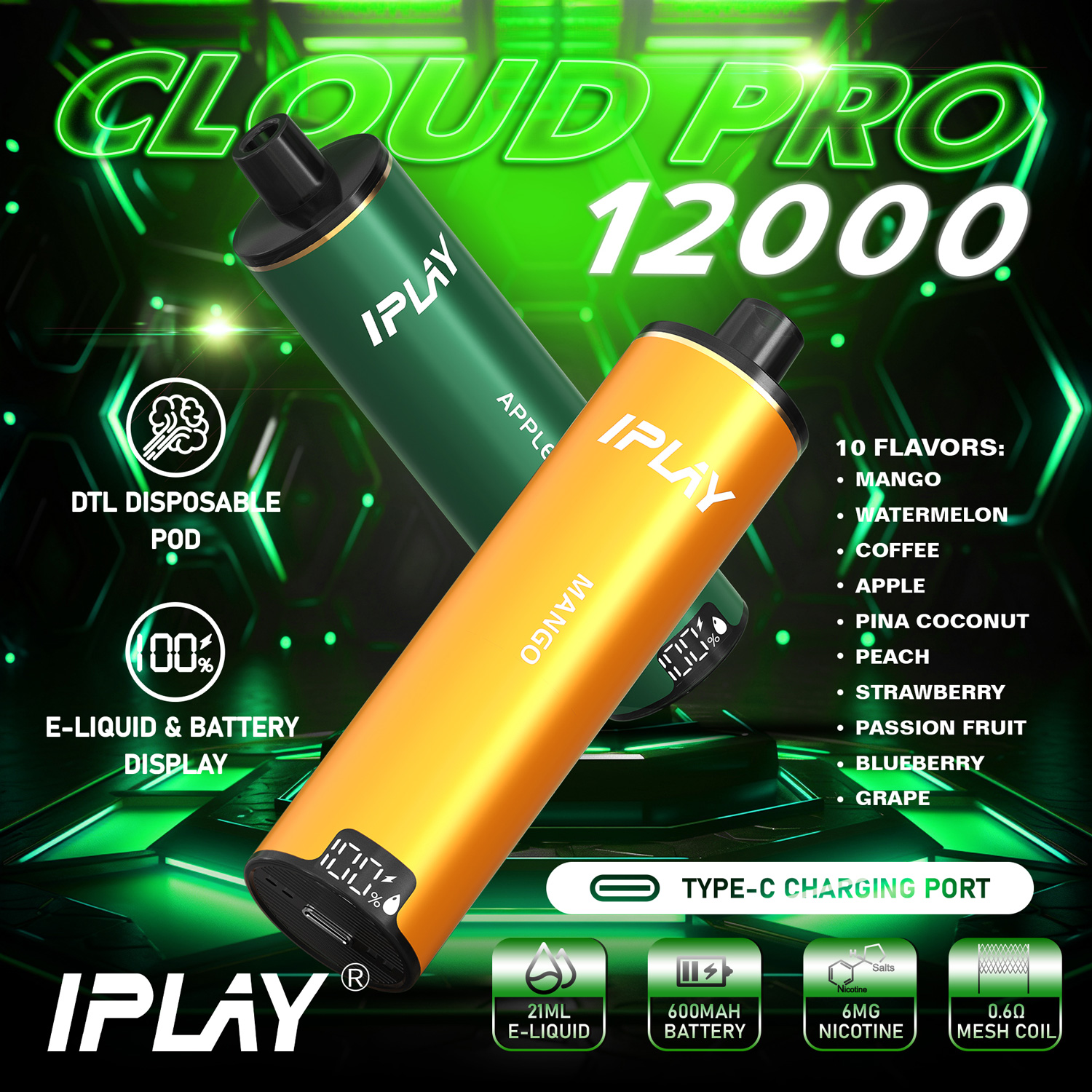 CLOUD PRO 12000 Puffs Disposable Vape Pod