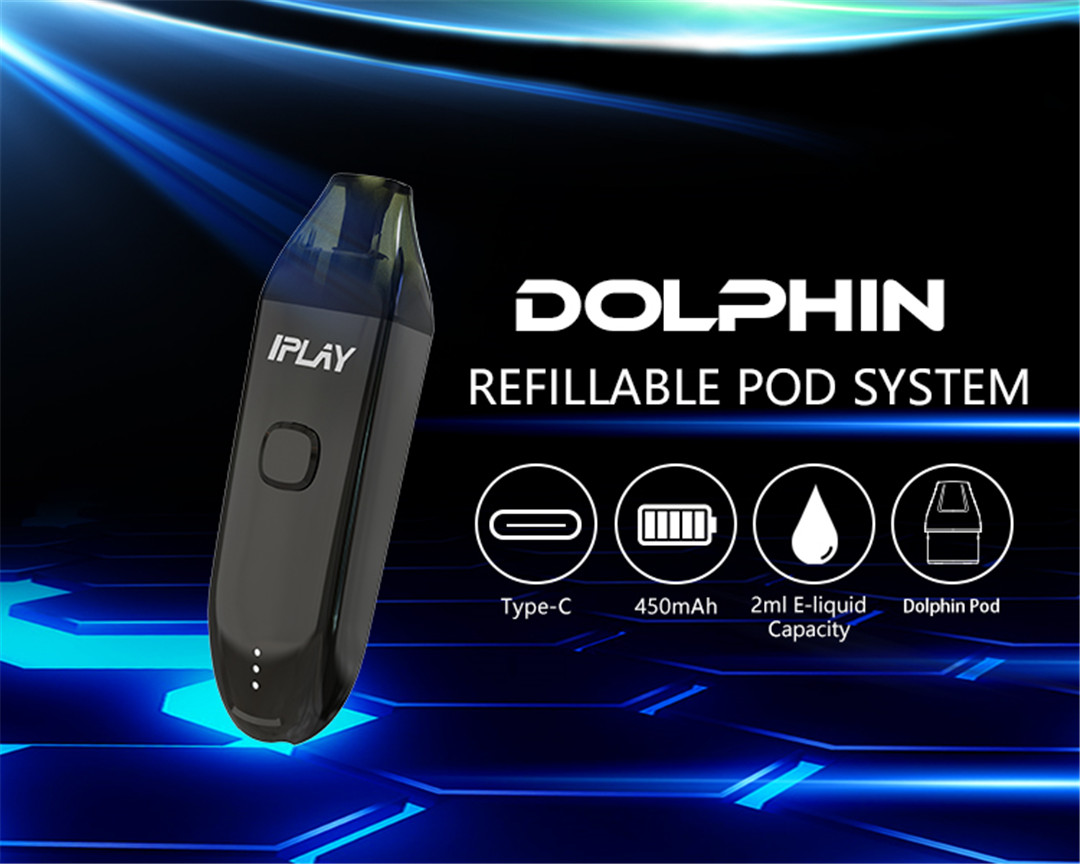 IPLAY Dolphin Vape Pod Kit - Refillable Pod