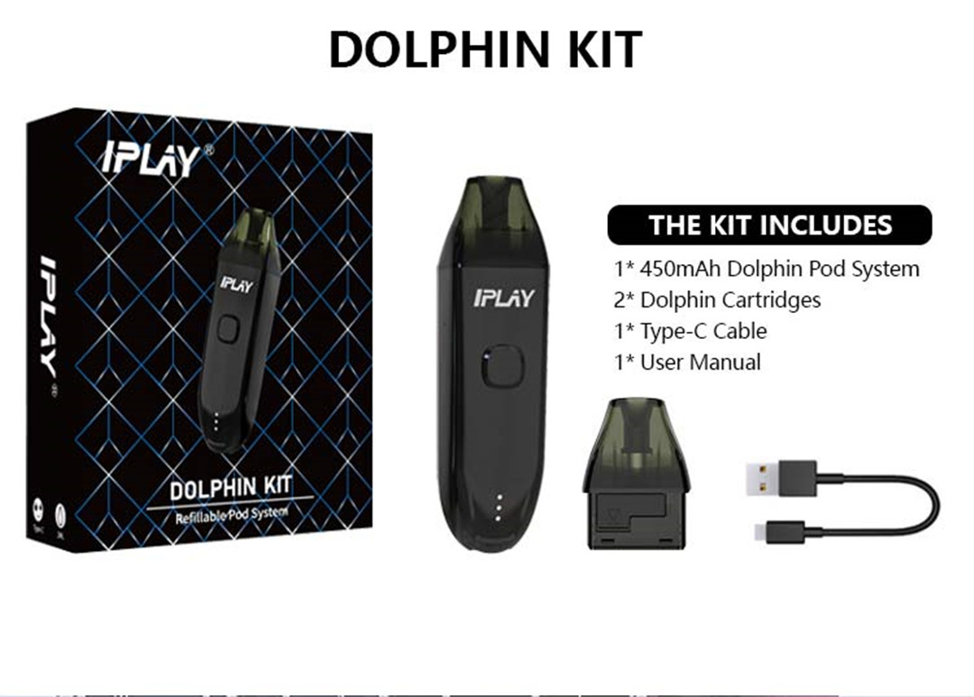 IPLAY Dolphin Vape Pod Kit - package