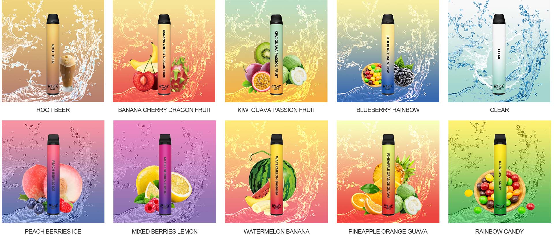 IPLAY MAX DISPOSABLE - 10 NEW FLAVORS