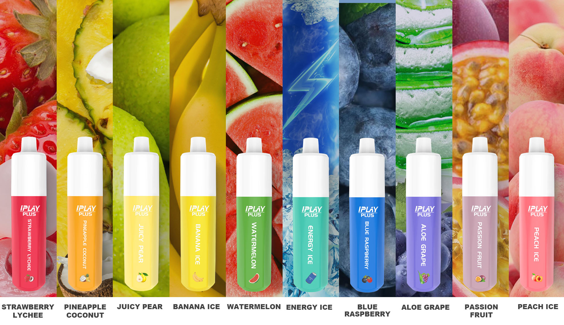 IPLAY PLUS DISPOSABLE VAPE - 10 FLAVORS AVAILABLE