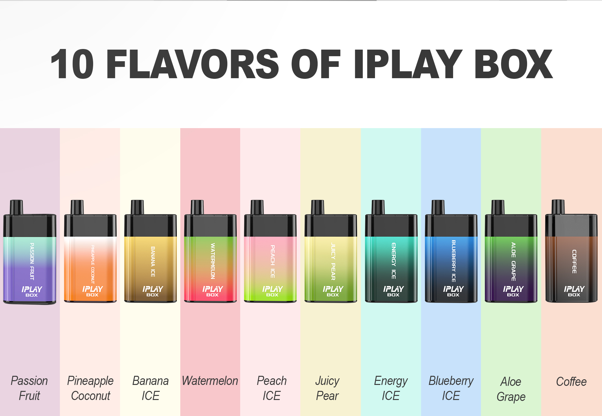 Vape d'un sol ús Iplay Box - 10 sabors