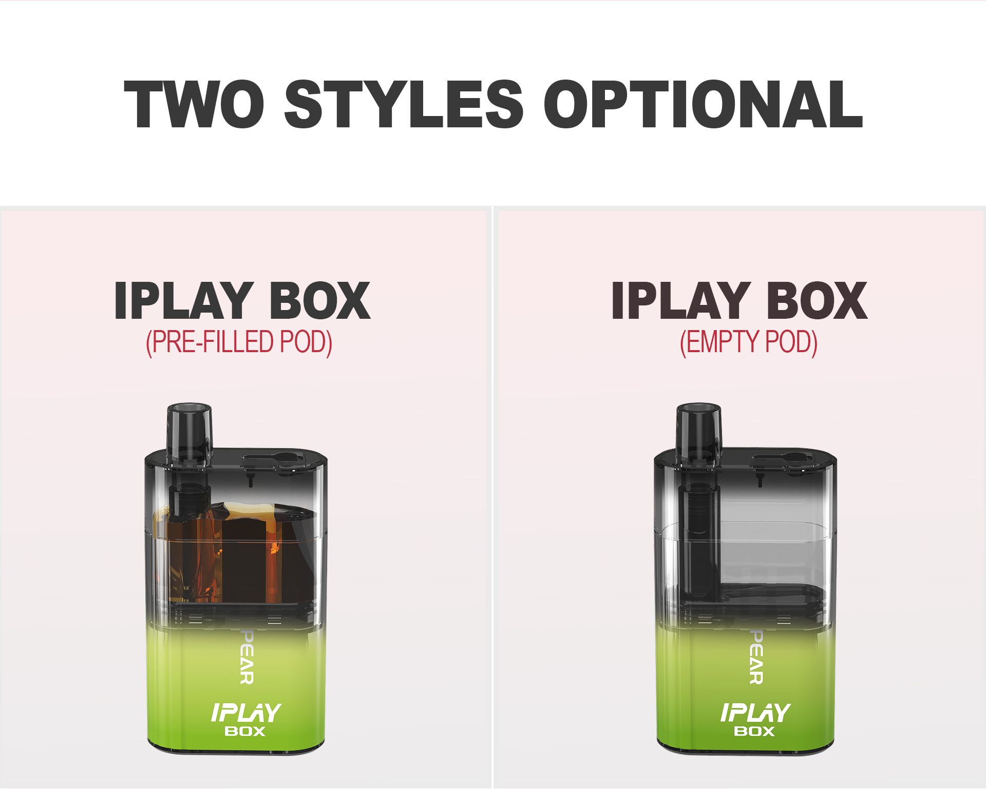 Iplay Box Descartável Vape - 2 cartuchos opcionais