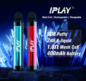 IPLAY RE600 600 Puffs Disposable Vape Pod & Replaceable Cartridge